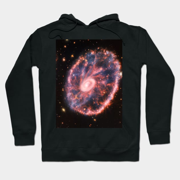 James Webb Space Telescope Deep Field Cartwheel Galaxy Hoodie by podartist